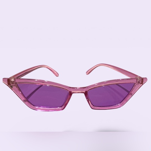 Women’s AIEYEZO fashion Cat Eye sunglasses Pink Purple new - Picture 2 of 2